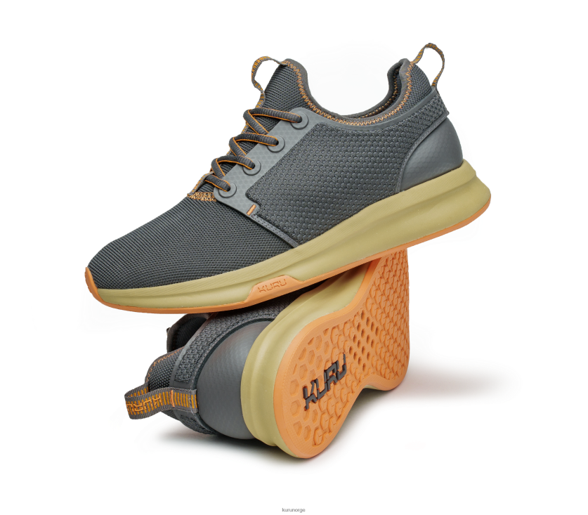 nei Kuru kvinner atom bredt sko røykgrå/blek oransje 8ZL4T461