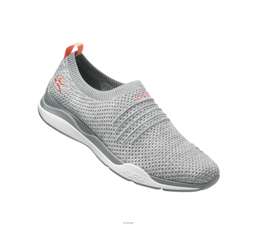 nei Kuru kvinner gå bredt sko gråmelert/hvit/ferskenrosa 8ZL4T491