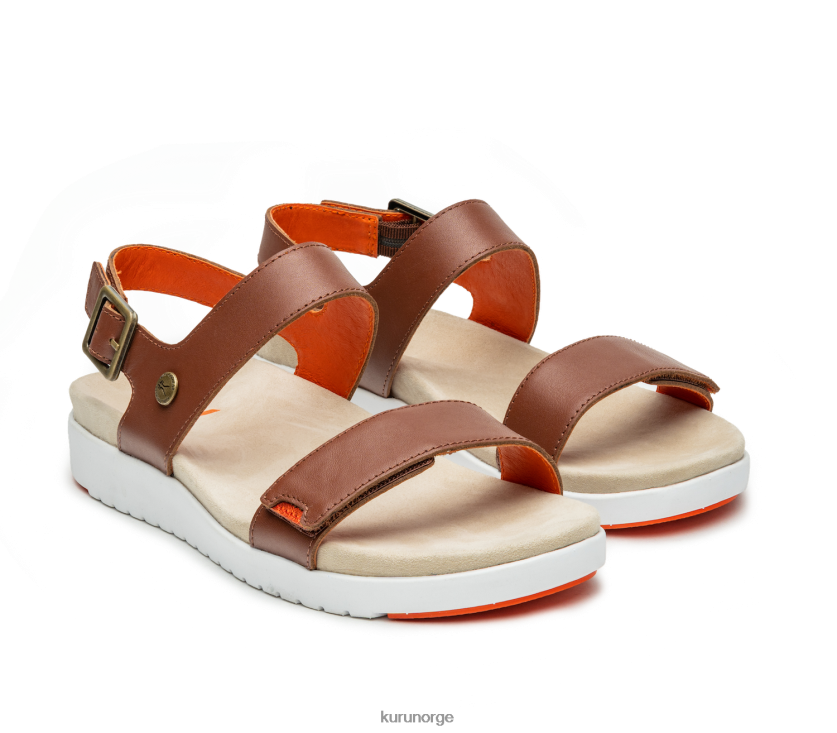 nei Kuru kvinner gli sko valnøttbrun/blodoransje 8ZL4T4111