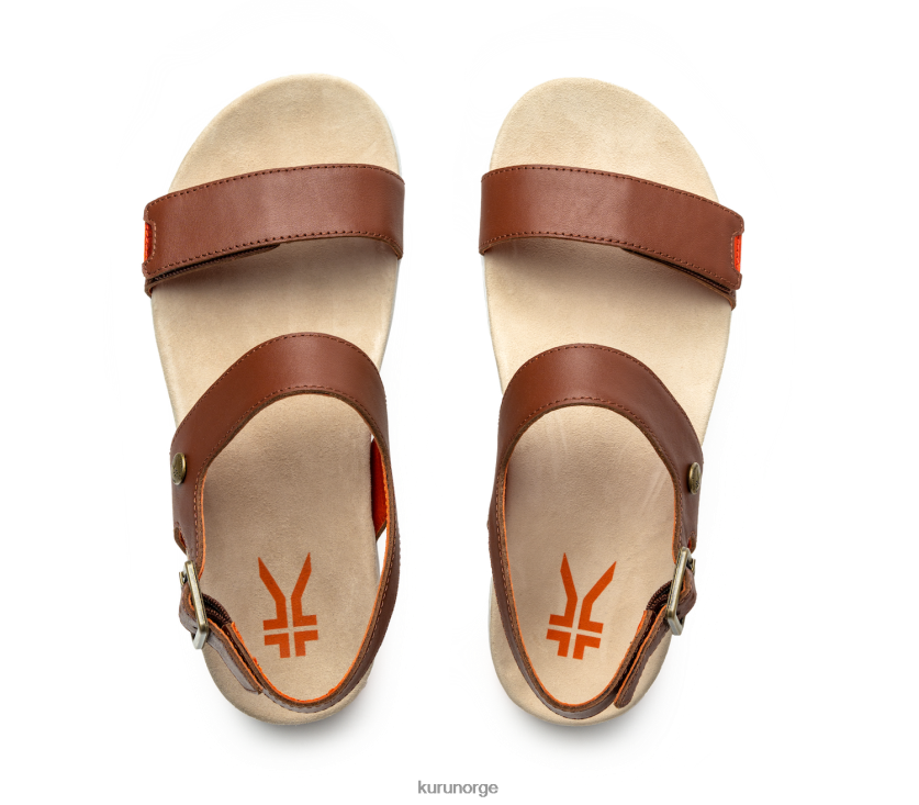 nei Kuru kvinner gli sko valnøttbrun/blodoransje 8ZL4T4111