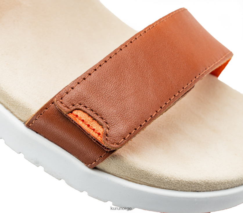 nei Kuru kvinner gli sko valnøttbrun/blodoransje 8ZL4T4111